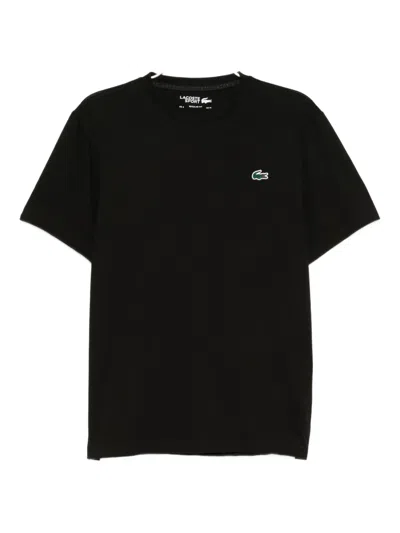 Lacoste Croc Crew-neck T-shirt Regular Fit In Black