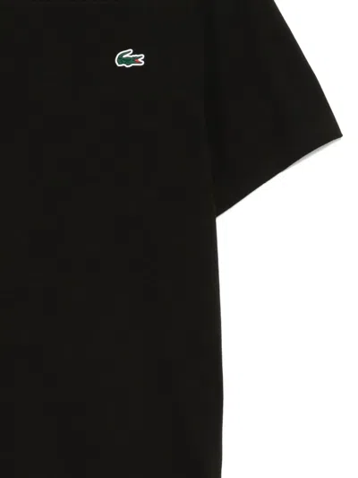 Lacoste Croc Crew-neck T-shirt Regular Fit In Black