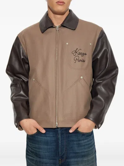 Kenzo Giubbino Blouson Taupe In Brown