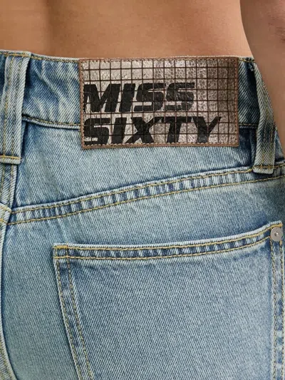 Miss Sixty Cotton Logo-plaque Jeans In Blue