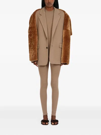 Ferragamo Single-breasted Flap-pocket Blazer In Brown