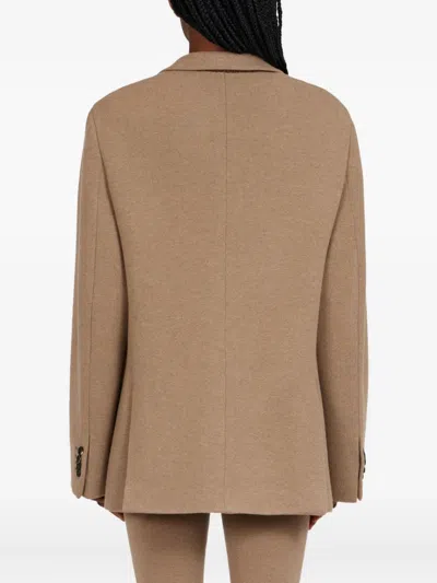 Ferragamo Single-breasted Flap-pocket Blazer In Brown