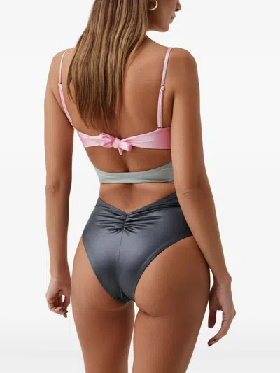 Sofia Erhan Sarah Embellished Cut-out Swimsuit In Multi