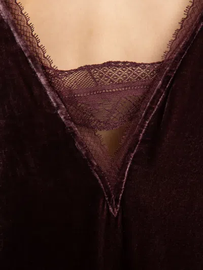 Zadig & Voltaire Womens Burgundy Renzo V-neck Silk And Velvet-blend Midi Dress Xs In Burgundy