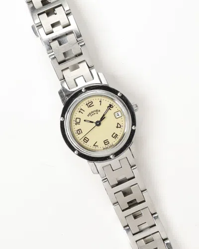 Pre-owned Hermes Hermès Clipper 24mm Ref Cl4.210 Watch