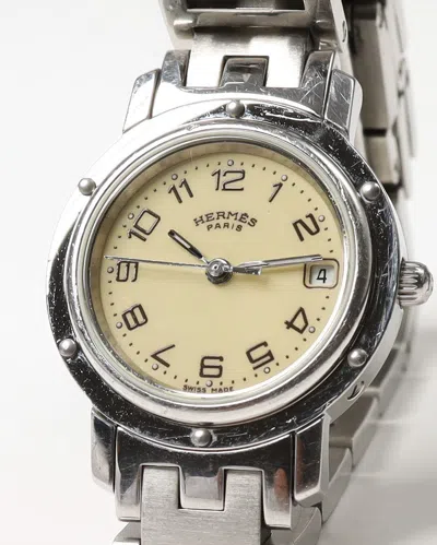 Pre-owned Hermes Hermès Clipper 24mm Ref Cl4.210 Watch