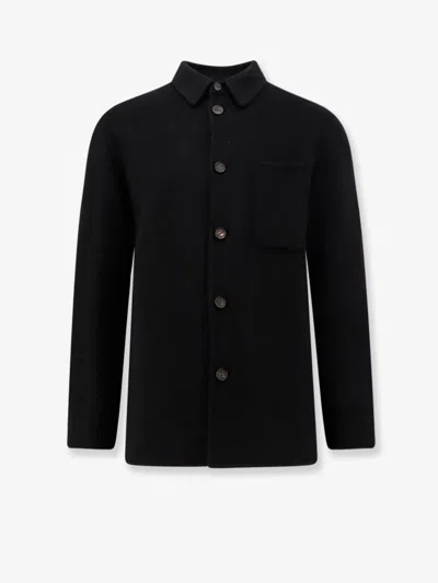 Hevo Bari Wool Coat In Black