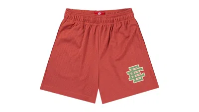 Pre-owned Eric Emanuel Men's  Ee Basic Short In Dusty Cedar Red/green