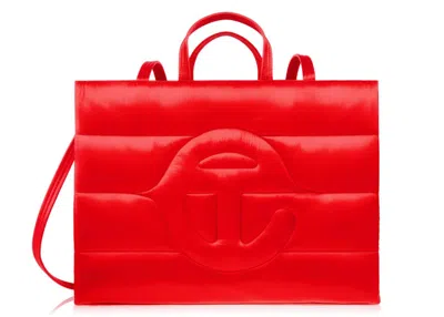 Pre-owned Telfar Large Puff Shopper In Red