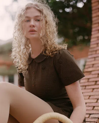 My Mum Made It Rosette Check Mini Dress