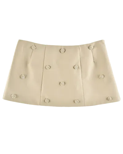 My Mum Made It Rosette Check Mini Skirt In Neutral