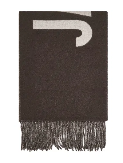 Jacquemus Rectangular Scarf In Brown