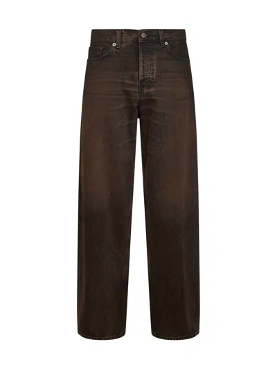 Haikure Brown Vintage Effect Korea Jeans In Brown