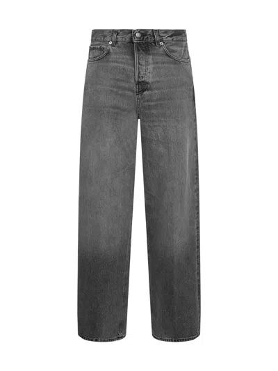 Haikure Grey Flanel Jeans Belt Loops In Metallic