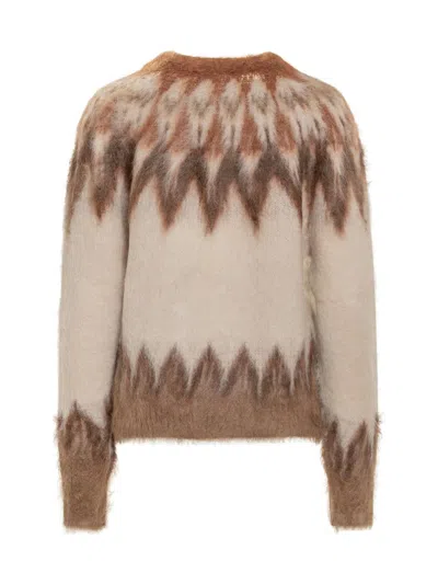 Isabel Marant Étoile Lightweight Textured Knit Sweater With Relaxed Fit In Brown