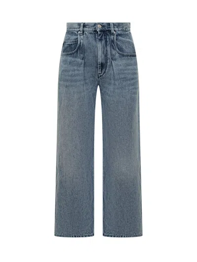 Isabel Marant High-waisted Straight Blue Jeans In Blue
