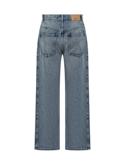 Isabel Marant High-waisted Straight Blue Jeans In Blue