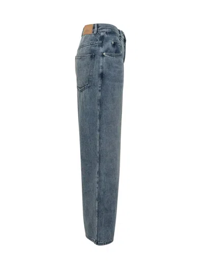 Isabel Marant High-waisted Straight Blue Jeans In Blue