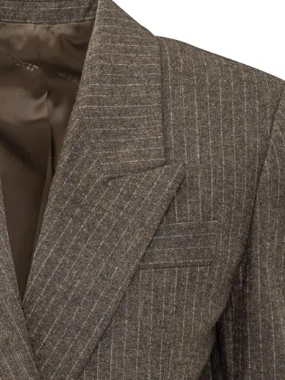 Isabel Marant Longline Blazer Featuring Button Detailing In Brown