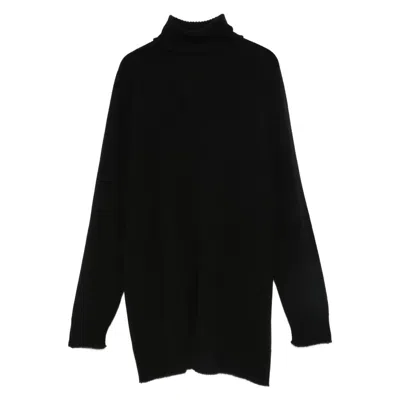 Twinset Twin-set High Neck Cashmere Blend Sweater In Black