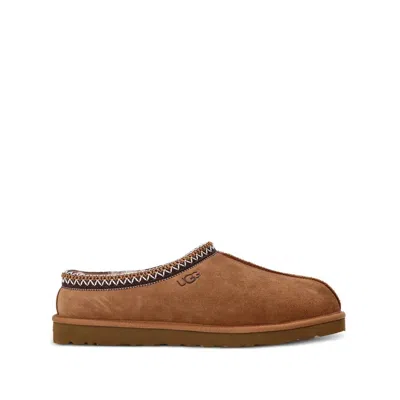 Ugg Soft Suede Slip-on Loafers With Zigzag Stitch Detail In Brown