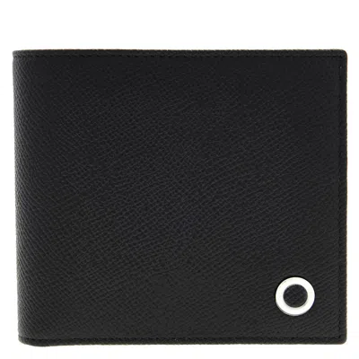 Bvlgari Black Bifold Leather Compact Wallet In Black