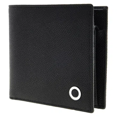 Bvlgari Black Bifold Leather Compact Wallet In Black