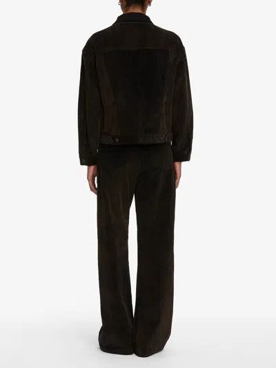 Frame Womens Black Le Slim Palazzo Long Five-pockets Wide-leg High-rise Stretch-denim Blend Jeans