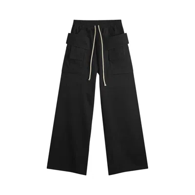 Pre-owned Rick Owens Drkshdw Creatch Wide Cargo Drawstring Pants 'black' | Men's Size S