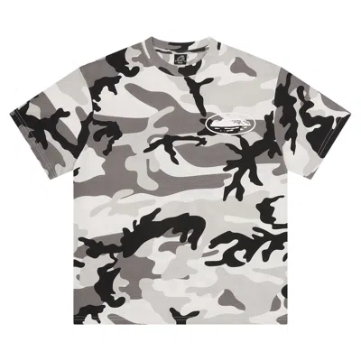 Pre-owned Corteiz Island Puff Print Tee 'arctic Camo' | Cream | Men's Size M In White