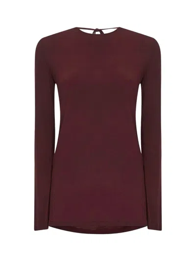 Uma Wang Cowl-back Long-sleeve Top Red