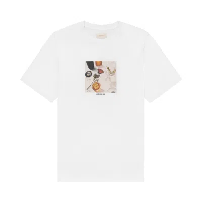 Pre-owned Aimé Leon Dore Dinner Scene Tee 'bright White' | Men's Size Xxl