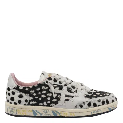 Premiata Dalmatian-print Lace-up Sneakers In Multi