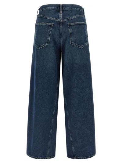 Agolde Panelled Regenerative-cotton Jeans In Blue