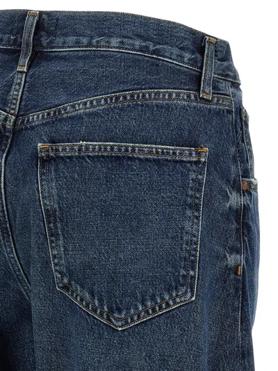Agolde Panelled Regenerative-cotton Jeans In Blue