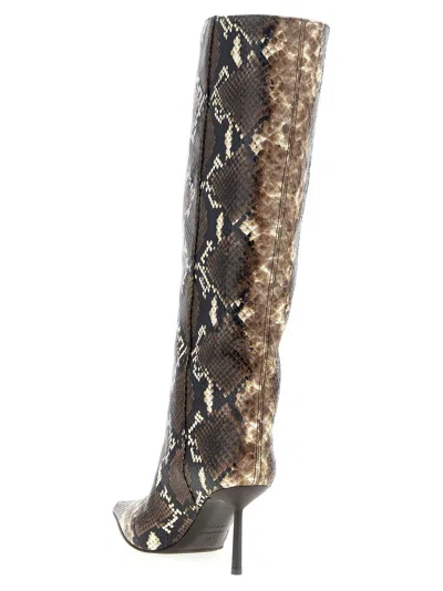 Le Silla 'serpent' Knee High Stiletto Boots In Brown