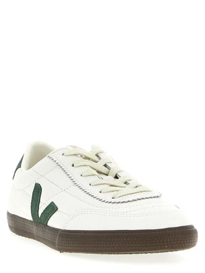 Veja Multicolour Leather Suede Sneaker In White