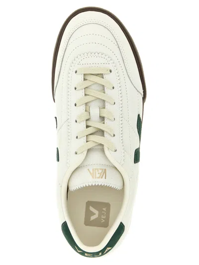 Veja Multicolour Leather Suede Sneaker In White