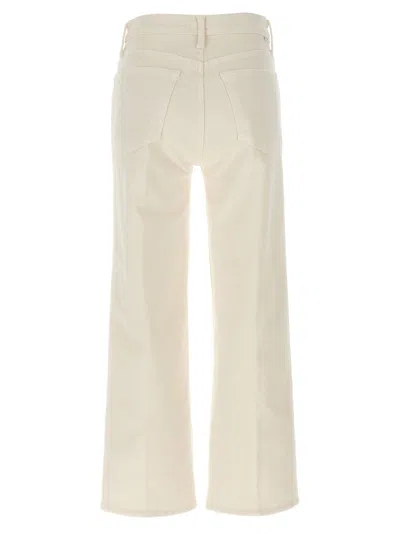 Mother Stretch Denim The Rambler Trousers In White