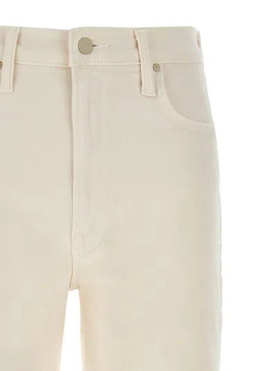 Mother Stretch Denim The Rambler Trousers In White