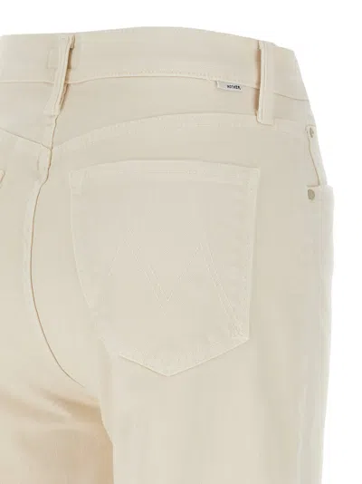 Mother Stretch Denim The Rambler Trousers In White