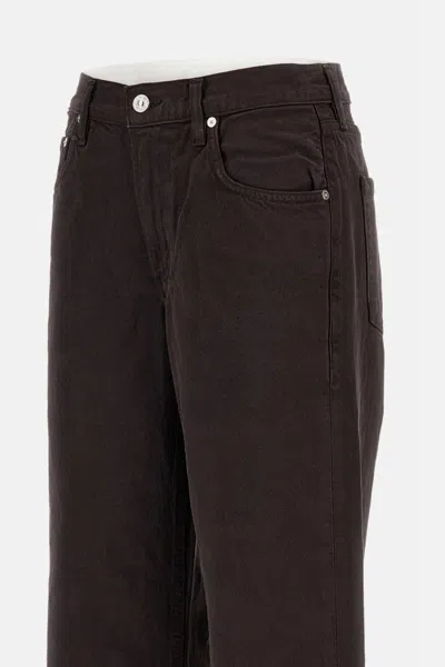 Citizen Of Humanity Lindz Low Rise Easy Straight In Twill In Brown