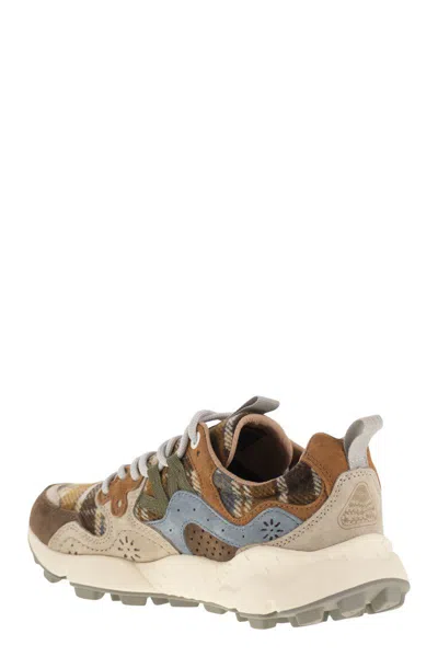 Flower Mountain Yamano 3 - Suede And Wool Sneakers In Brown