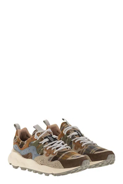 Flower Mountain Yamano 3 - Suede And Wool Sneakers In Brown