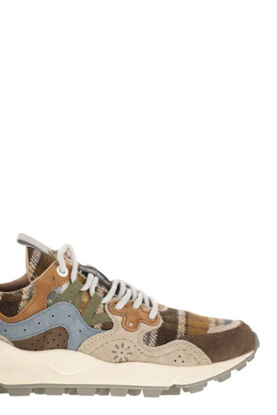 Flower Mountain Yamano 3 - Suede And Wool Sneakers In Brown