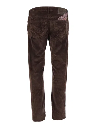 Jacob Cohen Nick Corduroy Five-pocket Trousers In Brown