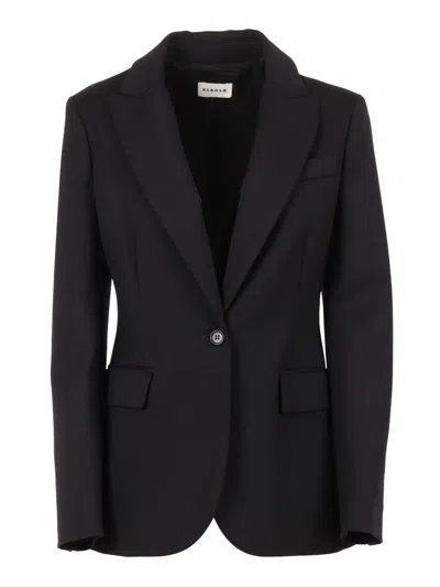 P.a.r.o.s.h Fitted Blazer With Classic Lapel In Black