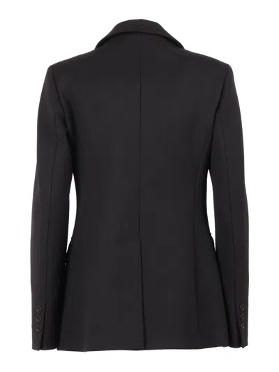 P.a.r.o.s.h Fitted Blazer With Classic Lapel In Black