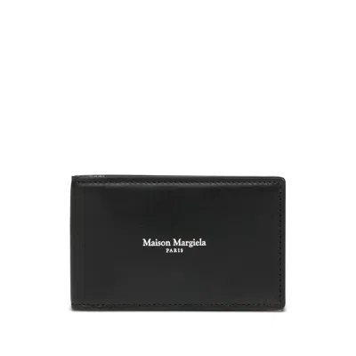 Maison Margiela Logo Card Holder Bi-fold Design In Black