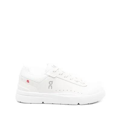 On The Roger Advantage Lace-up Sneakers In White